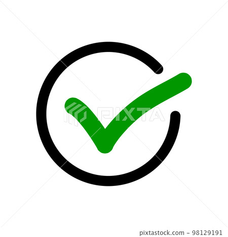 Consent check mark. application icon. vector. Consent check mark. application icon. vector. 98129191