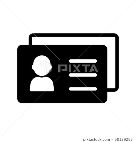 帶有一個人的輪廓的識別圖標。向量。 98129292