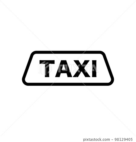 Simple taxi roof sign vector Simple taxi roof sign vector 98129405
