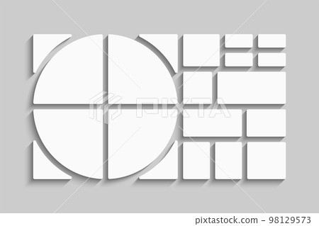 Template collage of sixteen frames, images, photo Template collage of sixteen frames, images, photo 98129573