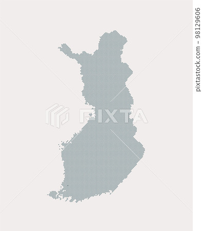Vector map Finland for points, dotted template 98129606
