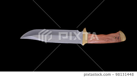 Bowie Knife isolate over black Bowie Knife isolate over black 98131448
