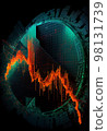 Stock crisis red price drop arrow down chart fall 98131739