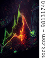 Stock crisis red price drop arrow down chart fall 98131740