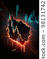 Stock crisis red price drop arrow down chart fall 98131742