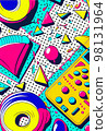 90s pop art pattern background illustration 98131964