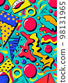 90s pop art pattern background illustration 98131965
