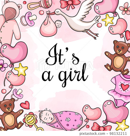 Greeting card It's a girl Greeting card It's a girl 98132211