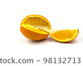 yellow orange on a white background 98132713