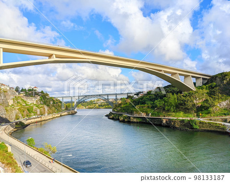 Porto bridges Douro river Portugal Porto bridges Douro river Portugal 98133187
