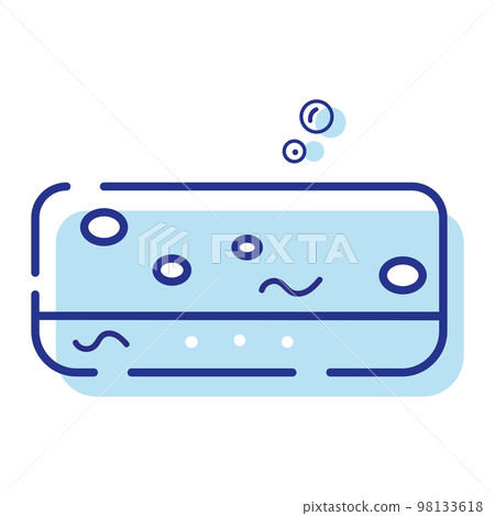 Isolated blue sponge cleanliness icon Vector Isolated blue sponge cleanliness icon Vector 98133618