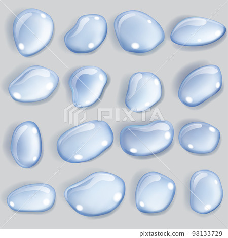 Opaque light blue drops 98133729