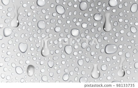 Gray background of water drops Gray background of water drops 98133735
