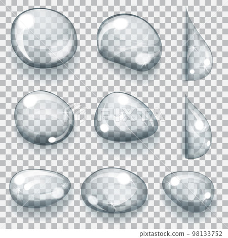 Transparent gray drops 98133752