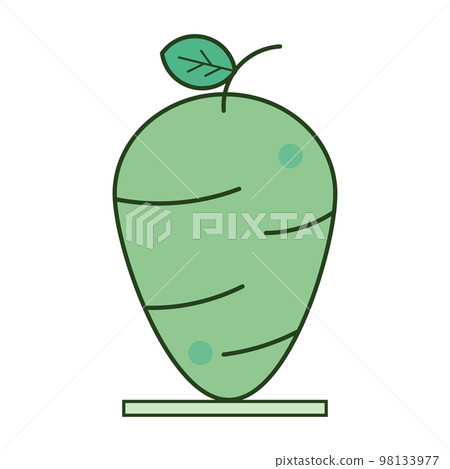Isolated colored carrot icon Flat design Vector Isolated colored carrot icon Flat design Vector 98133977