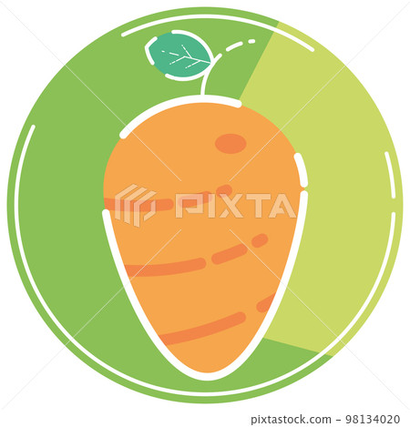 Isolated colored carrot icon Flat design Vector 98134020