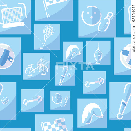 Seamless pattern background with sport icons Vector 98134055