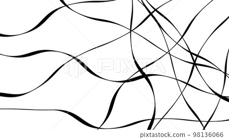 Black and white geometric effect curved line abstract shape flowing dynamic element. Black and white geometric effect curved line abstract shape flowing dynamic element. 98136066
