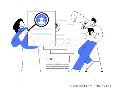 Hiring employee abstract concept vector illustration. Hiring employee abstract concept vector illustration. 98137154