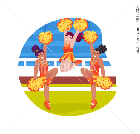 Cheerleading isolated cartoon vector illustration. 98137885