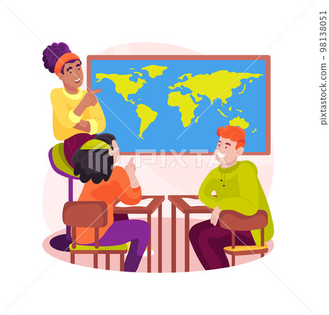 Social studies tutor isolated cartoon vector illustration. 98138051