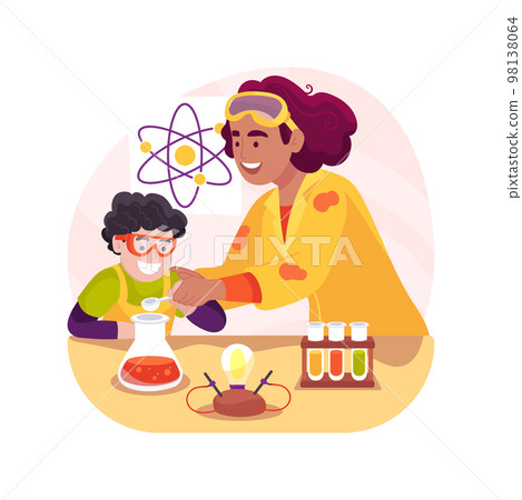 Science tutor isolated cartoon vector illustration. Science tutor isolated cartoon vector illustration. 98138064
