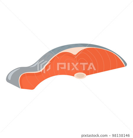 Vector illustration of salmon fillet. 98138146