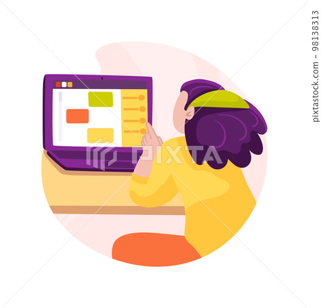 Intelligent tutoring system isolated cartoon vector illustration. Intelligent tutoring system isolated cartoon vector illustration. 98138313