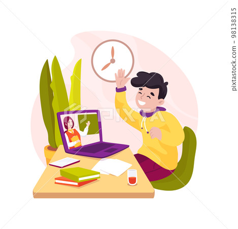 Web conferencing isolated cartoon vector illustration. Web conferencing isolated cartoon vector illustration. 98138315