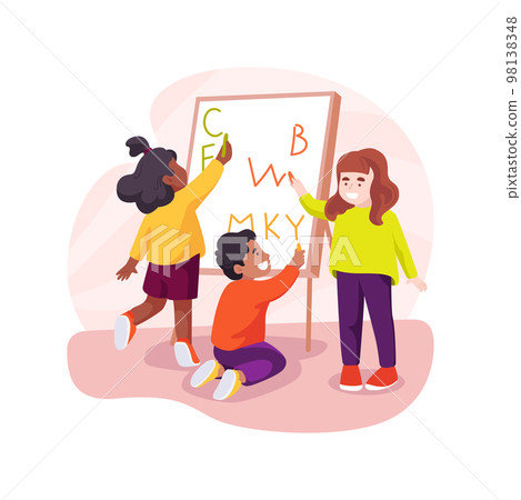 Spelling words isolated cartoon vector illustration. 98138348