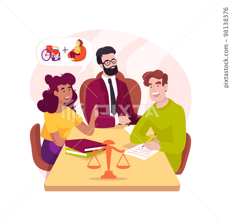 Legal assistance isolated cartoon vector illustration. 98138376