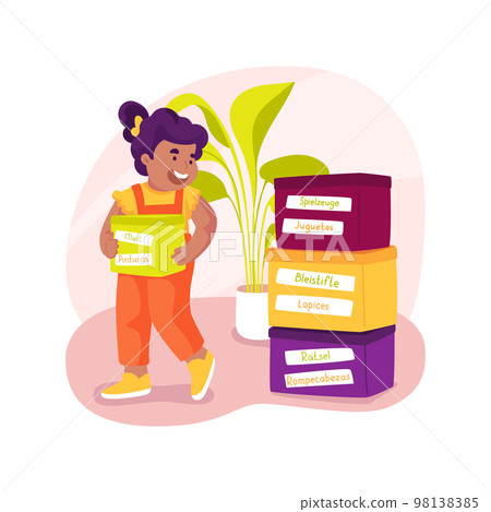 Class name plates isolated cartoon vector illustration. Class name plates isolated cartoon vector illustration. 98138385