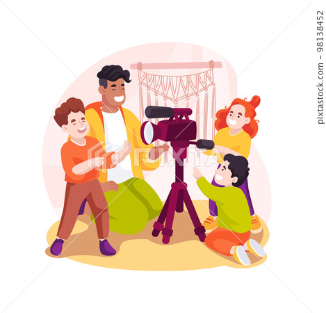 Filmmaking class isolated cartoon vector illustration. 98138452