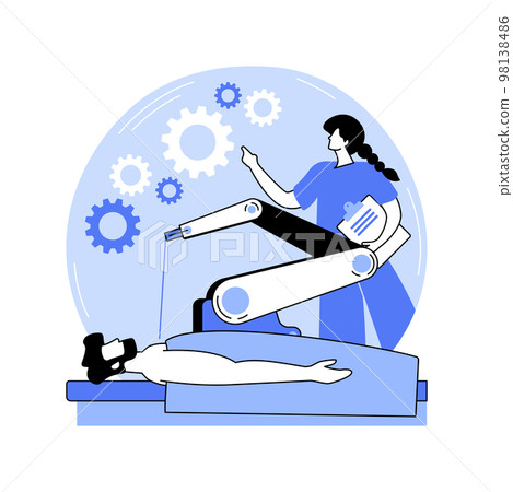Surgical robot isolated cartoon vector illustrations. 98138486