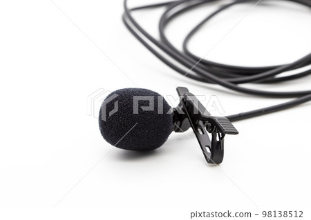 speaker small microphone close shirt arrangement flat lay style  98138512