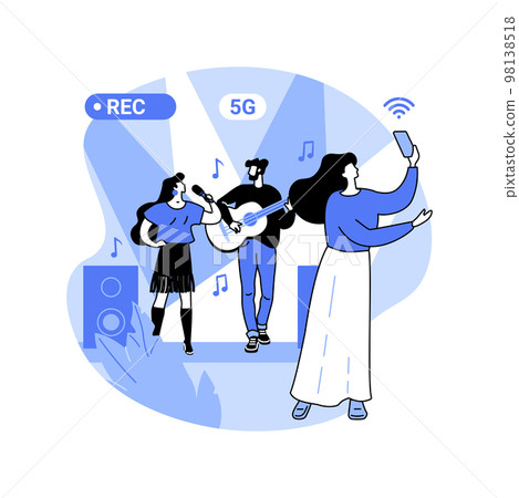 5G streaming isolated cartoon vector illustrations. 5G streaming isolated cartoon vector illustrations. 98138518