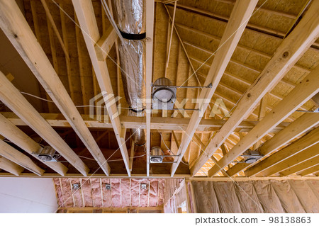 During construction new building it imperative that all communication lines and plumbing are installed before plasterboard installed. 98138863