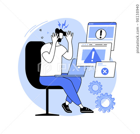 Software problems isolated cartoon vector illustrations. 98138940