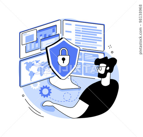 Security engineer isolated cartoon vector illustrations. 98138968
