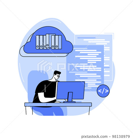 DevOps cloud engineer isolated cartoon vector illustrations. 98138979