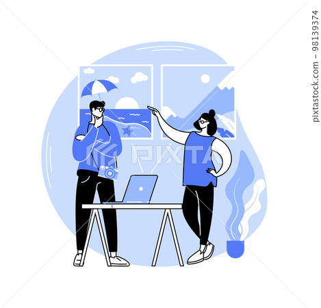 Choose shooting location isolated cartoon vector illustrations. 98139374