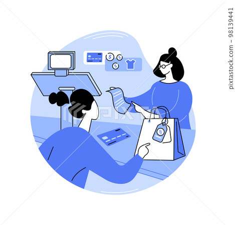 Paying by credit card isolated cartoon vector illustrations. Paying by credit card isolated cartoon vector illustrations. 98139441