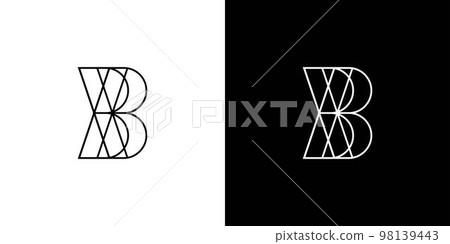 Modern and futuristic letter XB initials logo design Modern and futuristic letter XB initials logo design 98139443