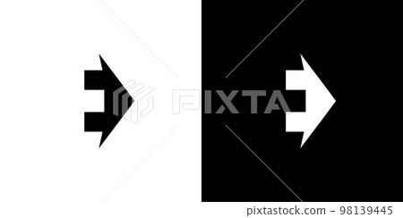 Modern and powerful Letter E and move symbol combination logo design 98139445
