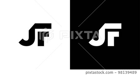 Modern and strong letter JF initials logo design Modern and strong letter JF initials logo design 98139489