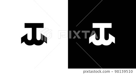 Modern and unique  letter TW initials logo design 98139510