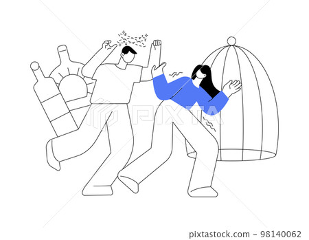 Social behaviour abstract concept vector illustration. 98140062