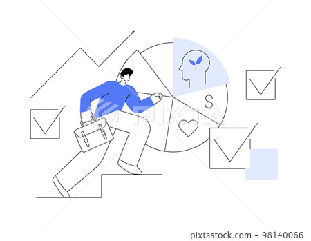 Personal development abstract concept vector illustration. 98140066