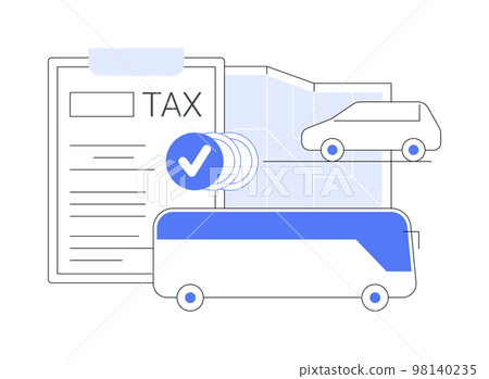 Transportation surtax abstract concept vector illustration. 98140235