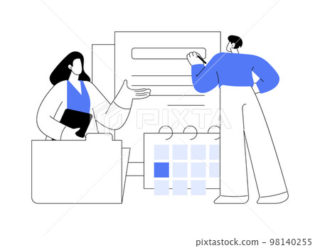 Sales contract terms abstract concept vector illustration. 98140255